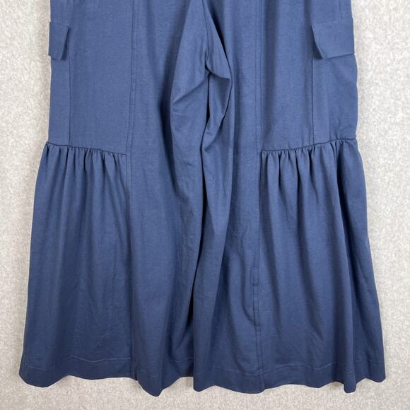 Free People Beach Navy Blue Russell High Rise Wide Leg Cargo Pants Size Medium - Picture 7 of 9